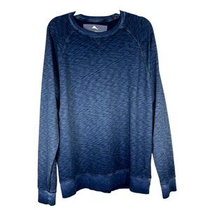 Tommy Bahama Men's Size L Sweatshirt Pullover Heathered Blue Long Sleeve Soft